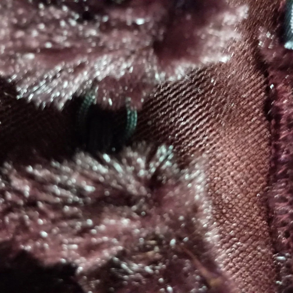 Black Rivet Merlot Faux Fur Poncho Cape Merlot Burgundy S M Style 00RMF022 NWT - Picture 9 of 15
